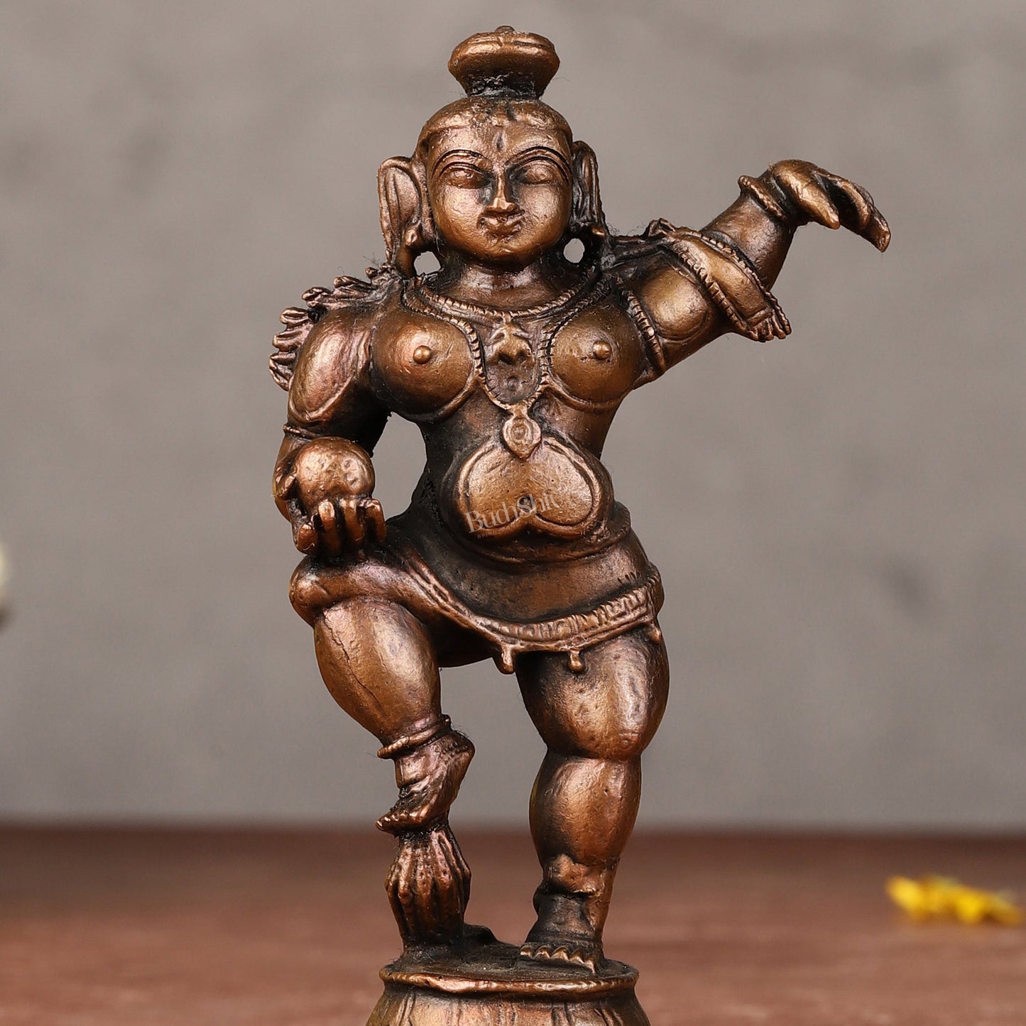 Pure Copper Dancing Krishna Idol - 3.75-inch-1