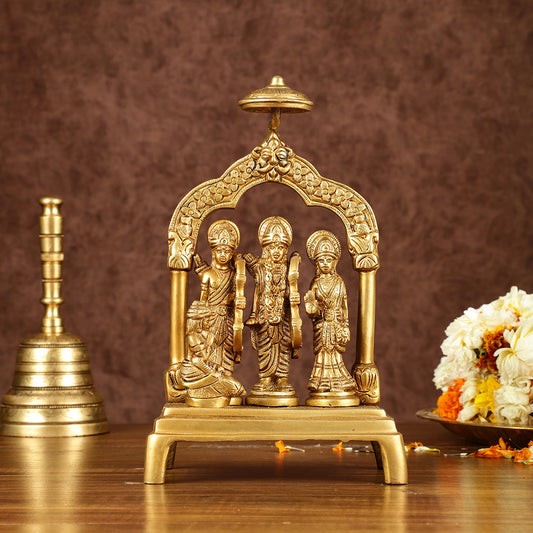 Brass Ram Darbar Idol | Height: 9.5 inch-0