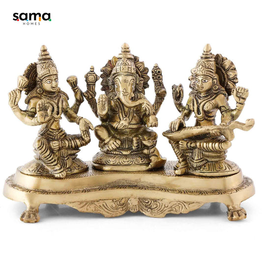 Set of Idol / Statues of Ganesh, Lakshmi, Saraswati-0