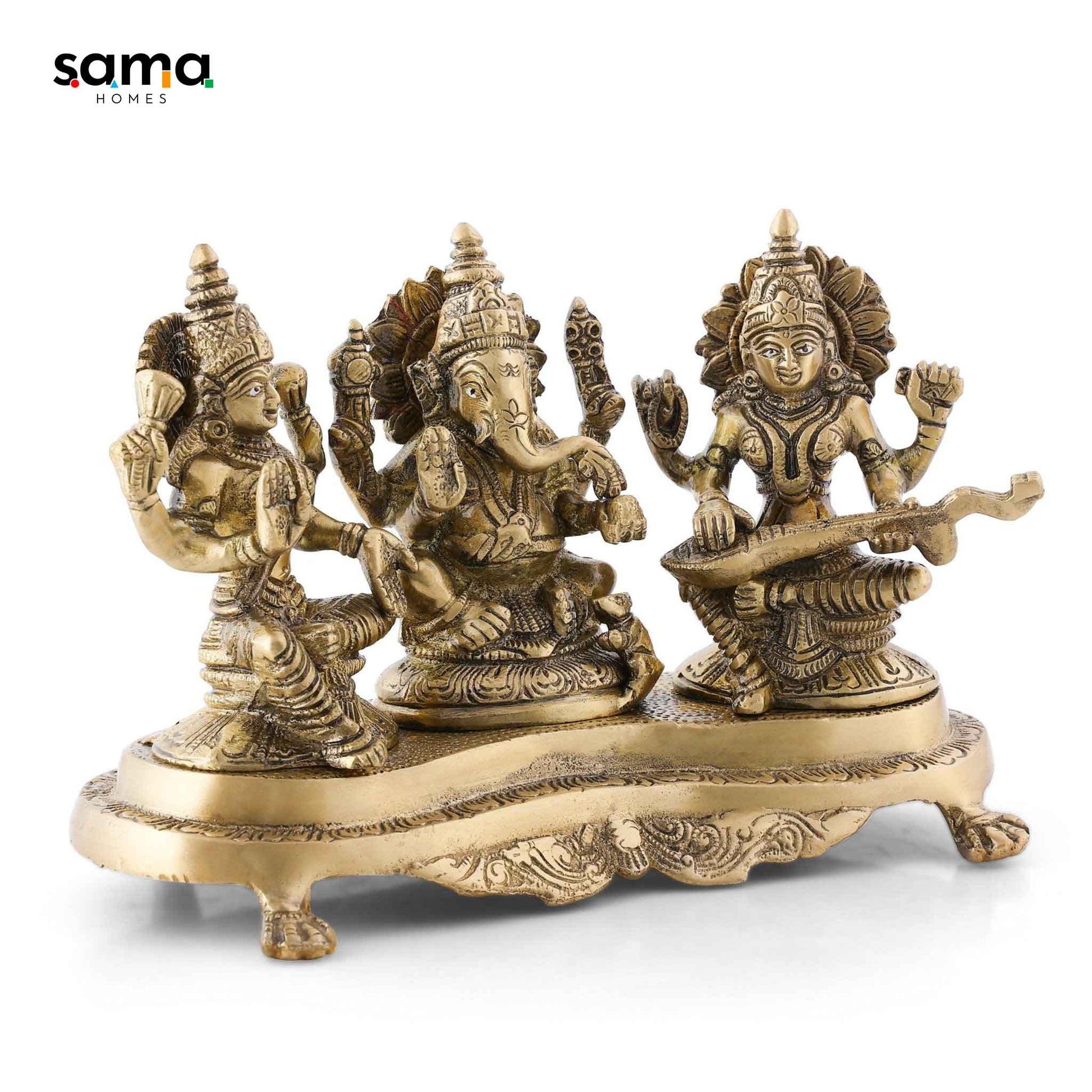 Set of Idol / Statues of Ganesh, Lakshmi, Saraswati-1